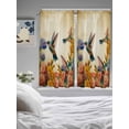 thumbnail image 3 of Vintage Hummingbirds Living Room Curtains 2 Panel, Spring Farmhouse Country Flowers Cafe Window Treatment, Extra Long Farmhouse Bedroom Bathroom Kitchen Curtains Drapes 104"x72", 3 of 6