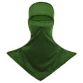 thumbnail image 2 of Domuza Balaclava men women solid color face mask 2026 Summer Cooling Sun UV Protection Hood Breathable Full Head Mask Face Cover for Cycling Fishing Dark Green One Size, 2 of 4
