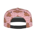 thumbnail image 4 of Daiia Heart Capybara print Flat Bill Hats Flat Brim Trucker Cap Baseball Cap Adjustable Classic Low Profile Hat Unconstructed Plain Cap, 4 of 9