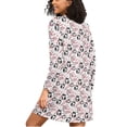 thumbnail image 2 of joogoo Cat on Cherry Branch Women's Long Sleeve Nightgown Sleepwear L, 2 of 8