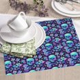 thumbnail image 6 of Dish Drying Mat, blue flower Skull pink Highly Absorbent Drying Matt Kitchen Counter, Dish Mat Drying Pad Dishes Drainer Mats for Kitchen Counter or Sink, 16 x 18 inch, 6 of 6