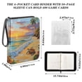 thumbnail image 3 of Game Card Storage Bag Collectible Trading Card Albums The 4-Pocket Card Binder With 50-Page Sleeve Can Hold 400 Game Cards Sunset Turtle, 3 of 6