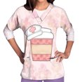 thumbnail image 1 of Blouse d'Été Snoarin Grande Taille pour Femmes, Chemise à Manches Courtes à Col en V avec Poches, Imprimée avec Protège-Poche, Uniformes de Travail pour Femmes en Liquidation, 1 of 4