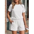 thumbnail image 4 of PRETTYGARDEN Sweatsuits Women 2 Piece Outfit Summer Lounge Shorts Sets Matching Spring Travel Beach Vacation Clothes, 4 of 8