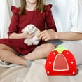 thumbnail image 3 of OUNONA 1Set Red Cute Shaped Rabbit House Tent for Pet Owners Non Slip Bottom Included, 3 of 8