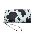 thumbnail image 2 of Bolsa Bolso de mano con estampado de patrón de vaca de cuero retro para mujer (verde) JShteea Para Estrenar, 2 of 6
