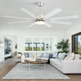 thumbnail image 4 of Sofucor 66-Inch Basic Ceiling Fan with LED Lights, Remote, App, and Voice Control, Indoor Outdoor Farmhouse, 4 of 12