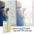 thumbnail image 5 of Sanmadrola 17.7''x158'' Frosted Window Film Non-Adhesive, Frosting Privacy Film for Glass Windows, Self Static-Cling Decorative Window Cling for Home Office UV Protection Cross Pattern, 5 of 7