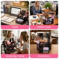 thumbnail image 3 of PHANCIR Mesh Desk Organizer, Black Pen Holder with 8 Compartments & 1 Drawer Stationery Supplies Organizers  for Office, Home,, 3 of 7