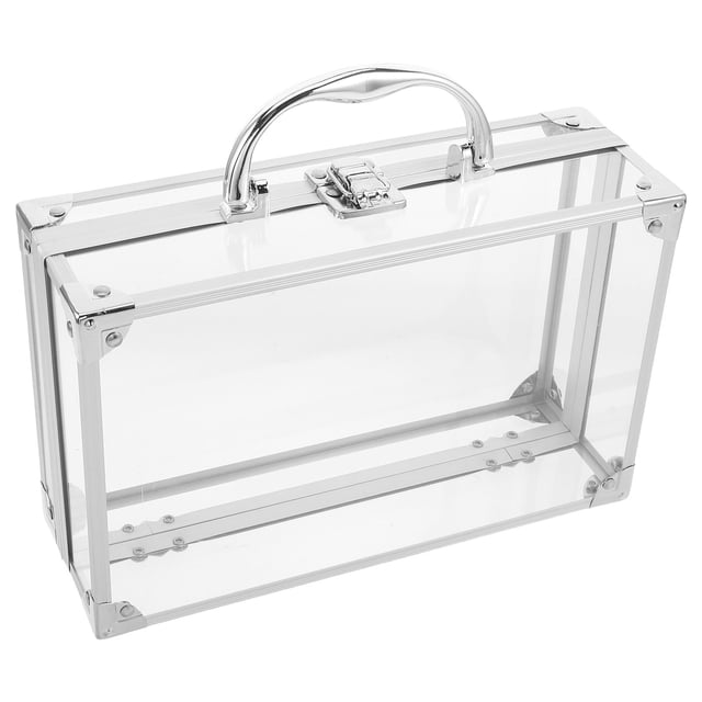 Hytrove Caja Transparente Para Con Asa Organizador Portátil Impermeable Para Almacenamiento En Casa