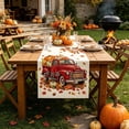 thumbnail image 4 of Maple Leaf Table Runner Fall Thanksgiving Dining Table Decor Water Resistant Washable Autumn Holiday Table Flag, 4 of 6