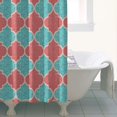 thumbnail image 4 of Red Teal Checkerboard Checkered Pattern Shower Curtain 36"x72" ,Bathroom Decorative Shower Curtains Set with 12 Hooks,Modern Waterproof Washable Shower Curtain, 4 of 6