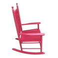 thumbnail image 6 of Outdoor Rocking Chair Wood Porch Rocker Vintage High Back Rocking Chair for Indoor Garden Balcony Red, 6 of 7