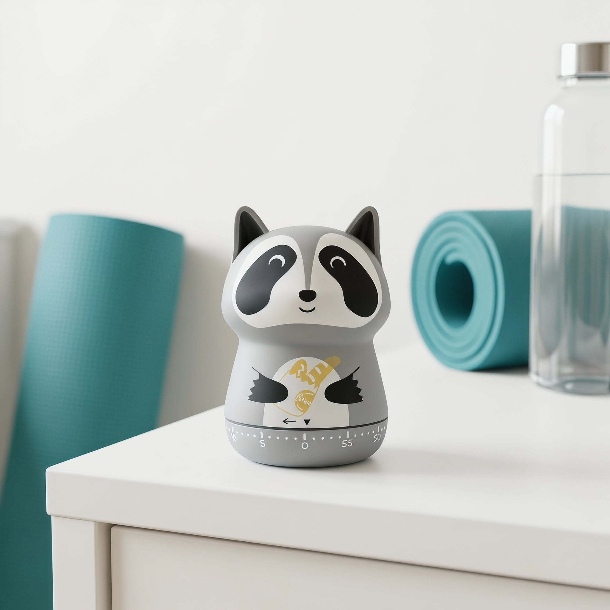 Unique Bargains 60 Minute Kitchen Durable Digital Visual Timer Raccoon