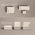 thumbnail image 5 of 110" Modular Sectional Sofa, Boneless Convertible L-Shape Couch with Ottoman, 3 Seater Cloud Sectional Couches for Living Room,Office，Beige, 5 of 11