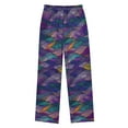 thumbnail image 2 of FORMRS Kids Pajama Pants with Pockets Size 9-10Y Boys Lounge Sleep Bottoms, Purple Waves Pattern, 2 of 8