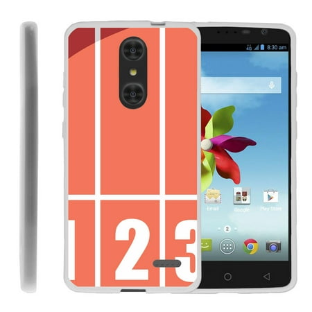 - ZTE Grand X4 Z956 Flex Force Flexible Slim Durable Bumper Case with Unique Designs - Track Lines