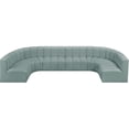 thumbnail image 3 of Meridian Furniture Arc Mint Green Vegan Leather Modular Sectional, 3 of 12