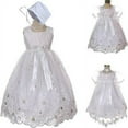 thumbnail image 3 of New Baby Infant Girl Toddler Christening Baptism Bonnet Formal Dress White 0-30M, 3 of 7