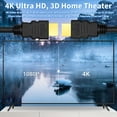 thumbnail image 5 of CENTROPOWER 35ft 4K @60Hz HDMI Cable - UHD 2.0 HDMI Cord 35 Foot Black，1080P 2160P 3D, High Speed with Ethernet, ARC, PS4, Xbox, HD TV, 5 of 6