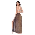 thumbnail image 3 of FORMRS Womens Long Sarong Beach Wrap Semi-Sheer Bikini Skirt Bathing Swimsuit Cover Up, Wood Grain, 3 of 7