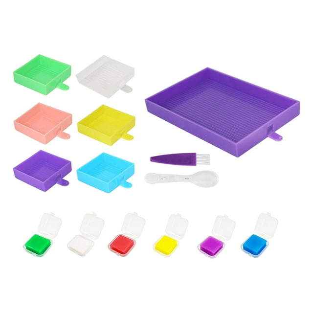Rongfmy Diamond Paint Tray Holder 5D Storage Organizer DIY Rhinestone Plate Tray DIY Art