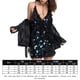 thumbnail image 2 of Vestido Mini vestido ajustado con lentejuelas y purpurina para mujer, vestido de baile disco con cuello en V profundo (negro M) Kuymtek Negro T M para Mujer, 2 of 7
