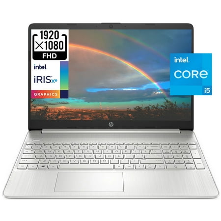 HP 15 15.6" FHD Business Laptop, Intel core i5-1135G7 Processor, 8GB RAM, 512GB SSD, Intel Iris Xe Graphics, Bluetooth, WiFi, HDMI, Windows 11 Pro, Natural Silver