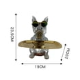 thumbnail image 2 of Estatua artística de perro BLESIY de resina organizador para llaves decoración de dormitorio Plata, 2 of 8