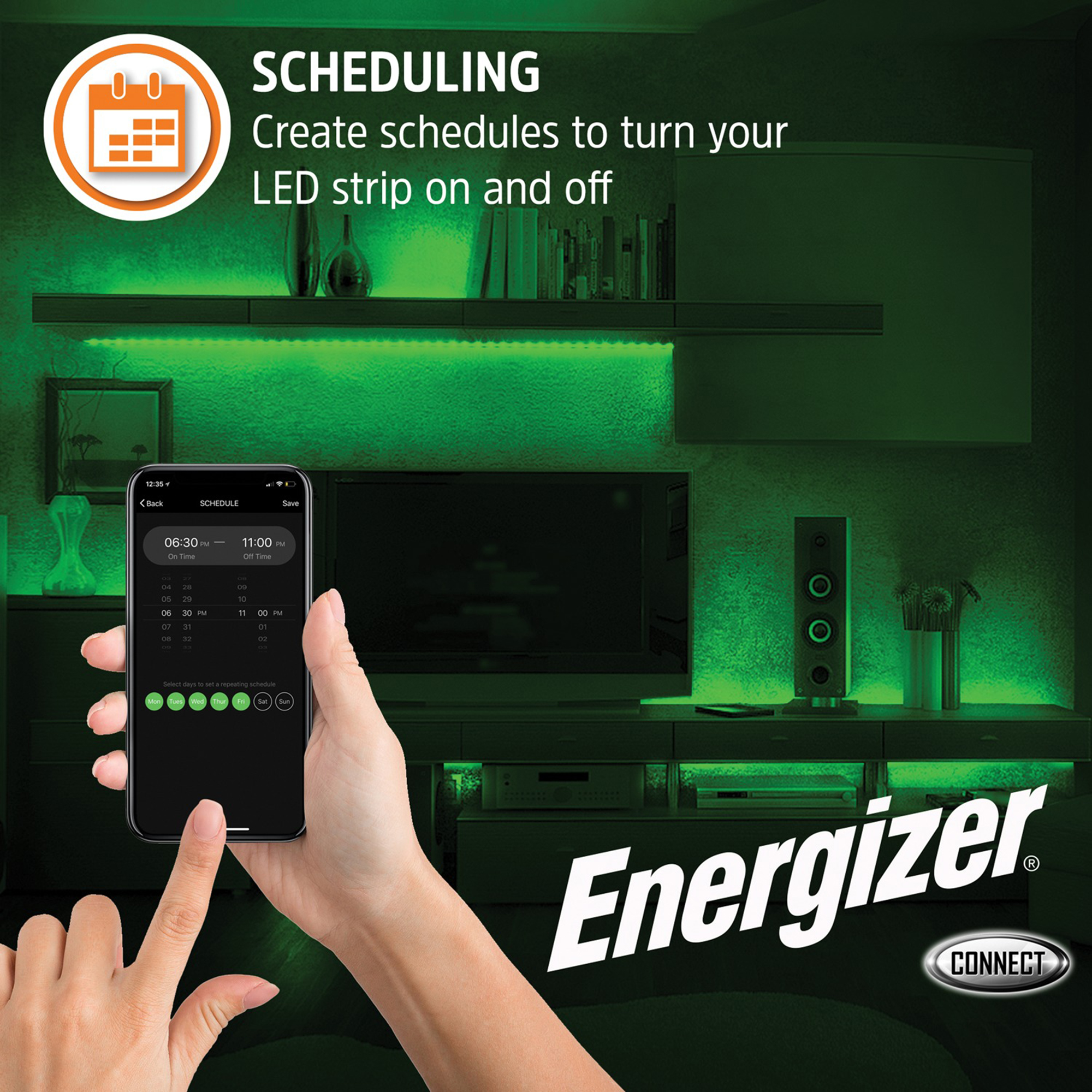 Energizer Smart Wi-Fi LED Light Strip, 16.4ft, Multicolor & White photo 8