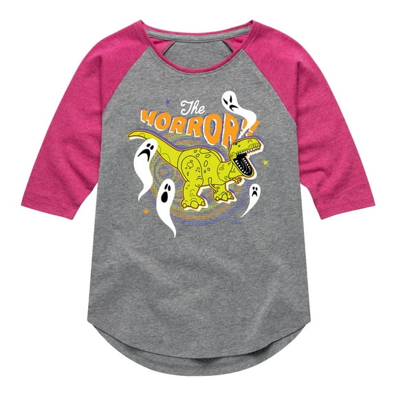 Toy Story - The Horror Rex - Toddler & Youth Girls Raglan Graphic T-Shirt