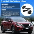 thumbnail image 2 of Front Hood Hinge for Nissan Murano 2015-2022 No.65400-5AA0A/65401-5AA0A Front Left Right Driver Passenger Side Hood Hinge Bracket Set No.NI1236183/NI1236182, 2 of 7