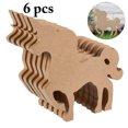 thumbnail image 1 of 6PCS Wood Embellishment Cute Animal Shape Wood Slice Wood Cutout for DIY Crafts, 1 of 10