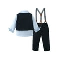 thumbnail image 2 of WESIDOM Infant Toddler Boy Clothes Outfits Formal Shirt Bowtie Gentleman Vest Pants 4pcs 1-5T, 2 of 11