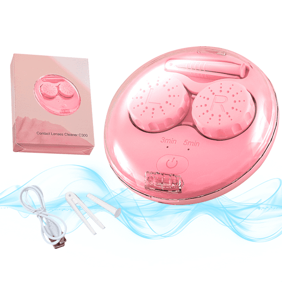 Sonic Contact Lens Cleaner: Cordless, Timable and Suitable Contact Lens Case for Contact Lenses, Colored Lenses. 80g