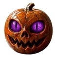 thumbnail image 2 of Yyuenw Resin Pumpkin Halloween Decoration, Hand-Painted Tabletop Figurine Ornament, Fall Harvest Home Decor for Shelf Mantel Desk, Holiday Gift, 2 of 7
