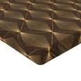 thumbnail image 4 of Ambesonne Art Deco Fitted Sheet, Minimalist Square Print, Twin Size, Apricot and Chocolate, 4 of 5