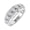 White, variant on 1/2 Carat Diamond Wedding Band Ring in 925 Sterling Silver - IGI Certified (Ring Size 6.25)