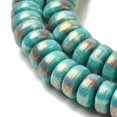 thumbnail image 3 of Handmade Polymer Clay Beads Strands with Glitter Powder Rondelle Dark Turquoise 7~7.5x3~3.5mm Hole: 1.6mm about 116~118pcs/strand 15.55~15.94''(39.5~40.5cm), 3 of 4