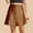 04 Brown, variant on Weiqiqre Womens Skirts Casual High Elastic Waist Short Side Zipper Summer Skirts for Women