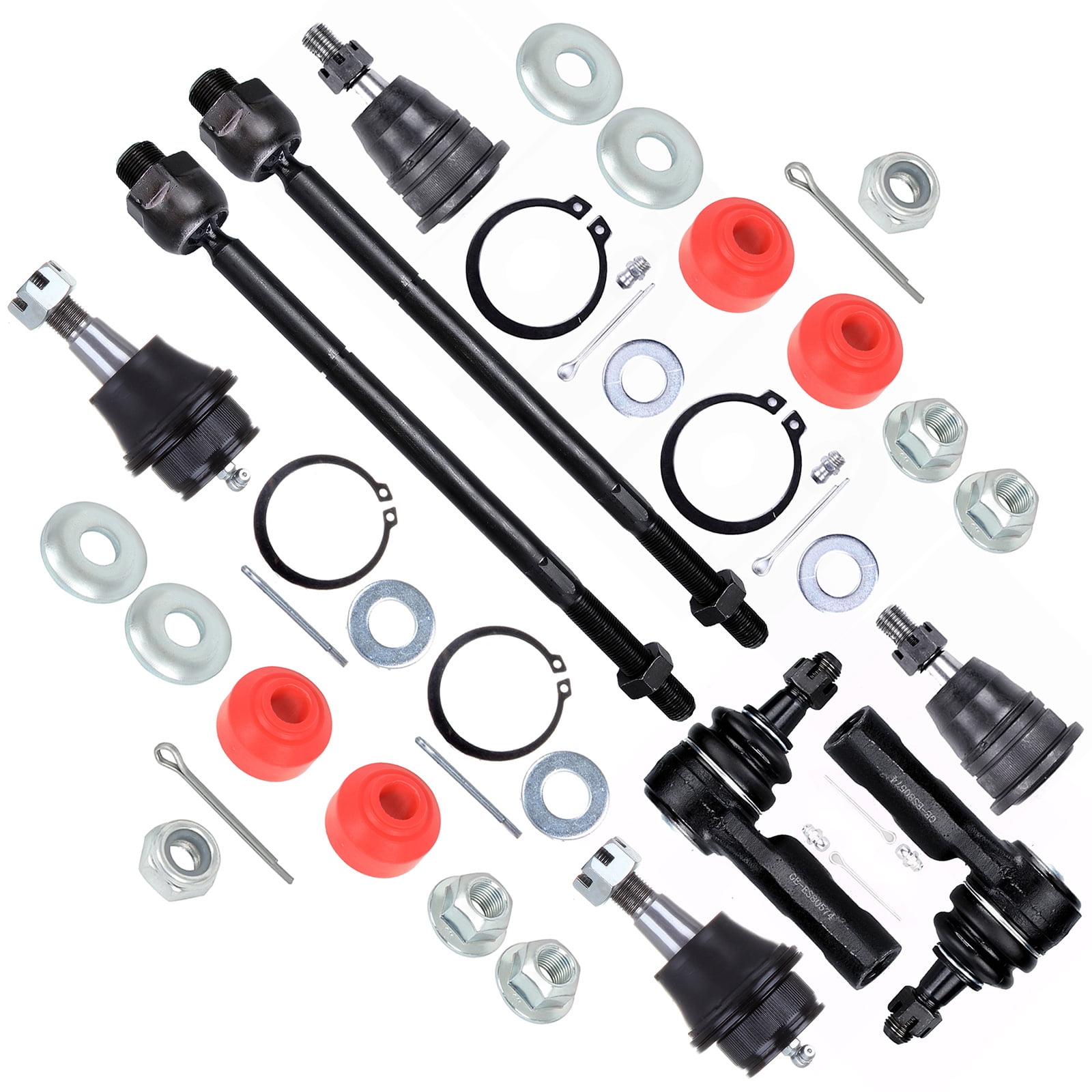 ECCPP - 10PC Inner Tie Rod End Lower Ball Joint Outer Tie Rod End Sway Bar Bushing Upper Ball Joint - Compatible with 2011-2012 for Ram 1500 - ES80574 EV800098 K7300 K7411 K80628 Suspension Kit