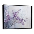 thumbnail image 2 of Designart "Minimalist Purple Violets" Violets Floater Framed Canvas Art Print, 2 of 5