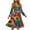 Hot Pink Dress for Women _c, variant on GNFQXSS Women's Printed Long Sleeve Maxi Dress Round Neck Pull On Casual Daily Wear Loose Flowy Bohemian Style Pink L