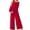 Red, variant on MINTREUS Women's Pajama Set Long Sleeve Sleepwear Set Soft Two Piece Matching Set with Pockets