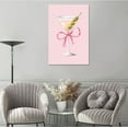 thumbnail image 3 of AVOI Pink Martini Glass Coquette Home Decor Poster Couquette Room Decor Bar Cart Art 80s 90s Y2K Wall Art Modern Home Decor Canvas Wall Art Poster Unframe: 12x16in, 3 of 5