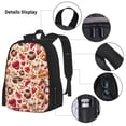 thumbnail image 3 of Balery Skull Retro record lips Mochila escolar 3 en 1 para niños: mochila resistente con lonchera térmica y estuche para lápices. Mochila escolar para niños y niñas., 3 of 7