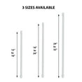 thumbnail image 3 of Bundle 2 Cafe Curtain Rods 16" to 24" and 4 Self Adhesive Hooks White, 3 of 5