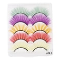 thumbnail image 4 of LEORX Eyelashes Assorted Color 5 Pairs Simulated, 4 of 8