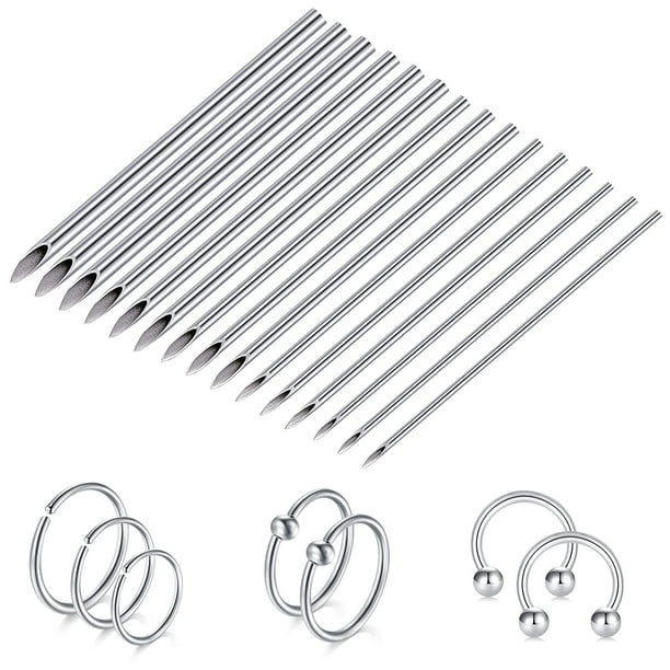 Briana Williams 50PCS Mixed Body Piercing Needles,12G 14G 16G 18G 20G Sterilized Stainless Steel
