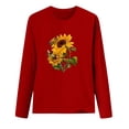 thumbnail image 4 of Leutsin T-shirt Blouse à Manches Longues à Col Rond Imprimé pour Femmes Grande Taille, 4 of 6